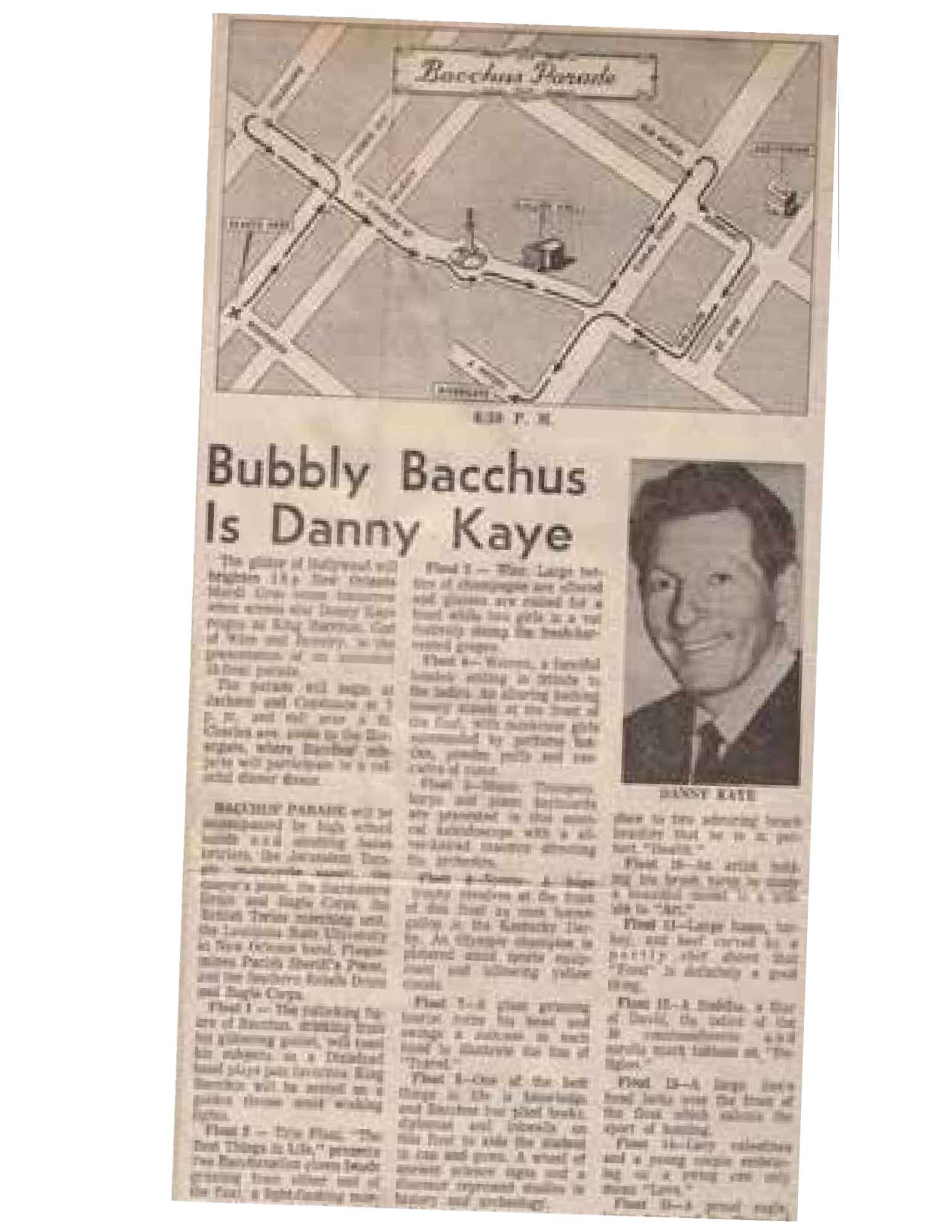 Danny Kaye Newspaper